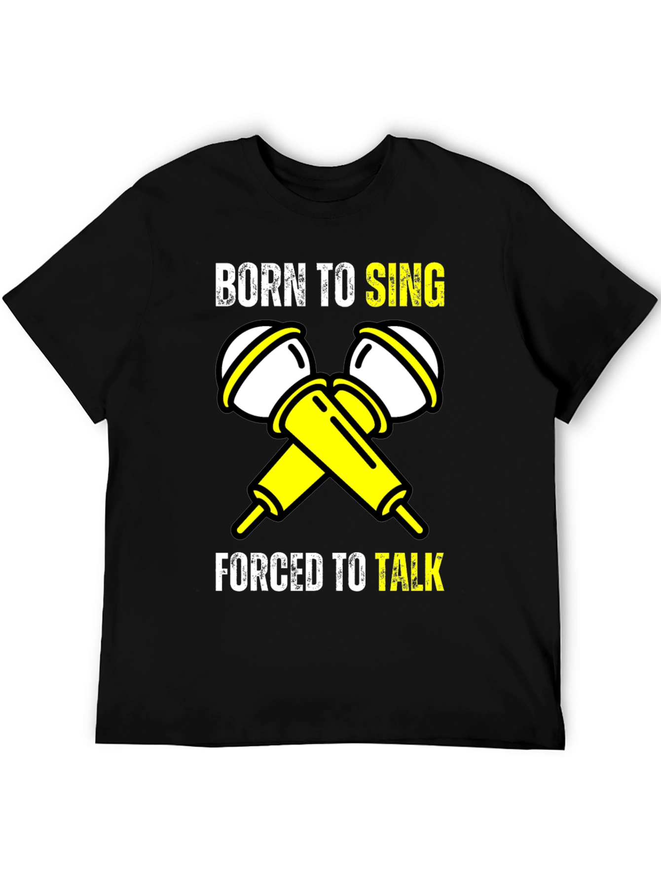 Born to Sing Black Graphic T-Shirt