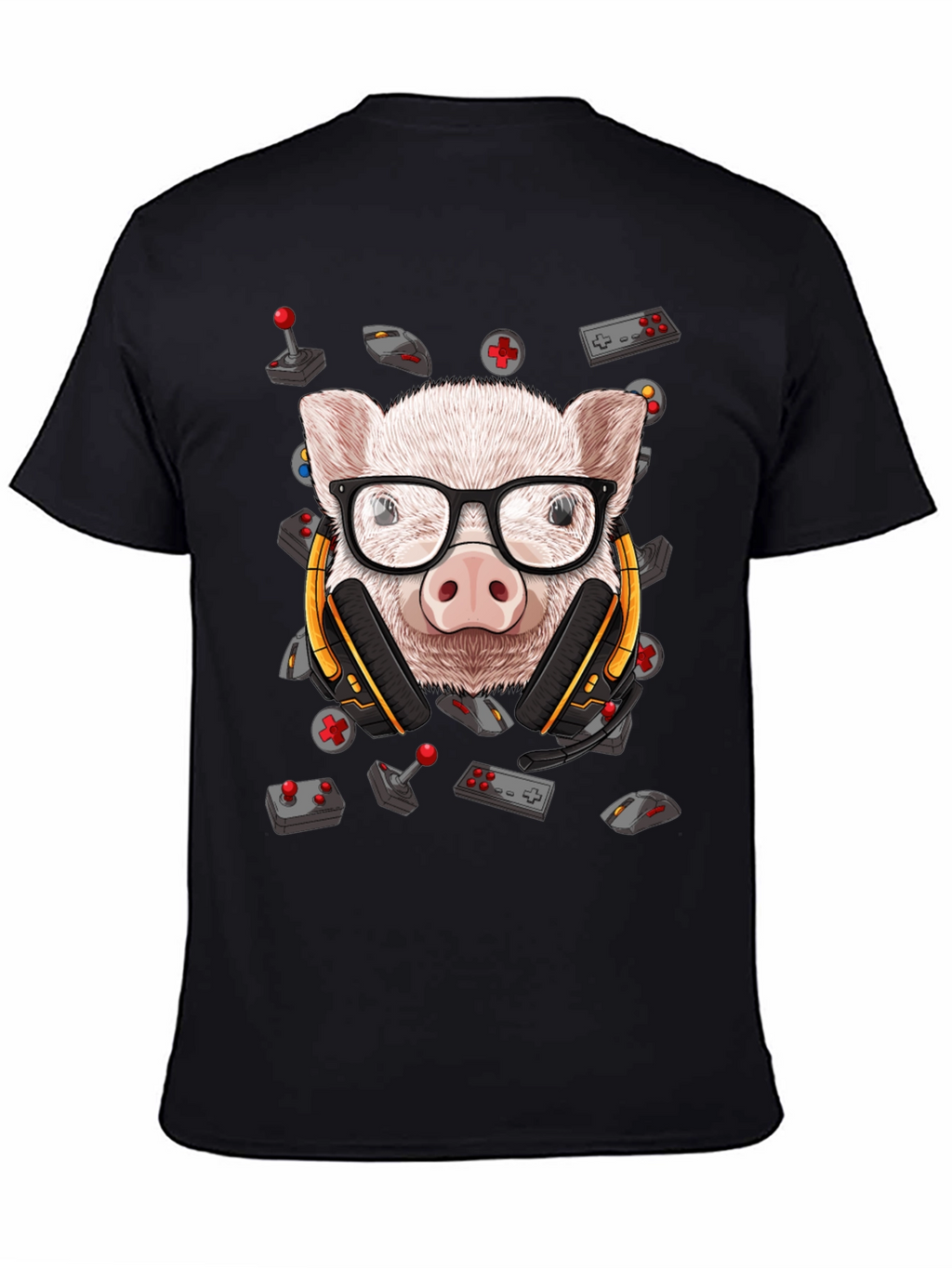 Gamer Pig T-Shirt - Funny Animal Tee