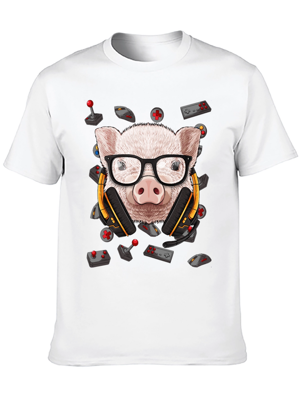 Gamer Pig T-Shirt - Funny Animal Tee