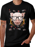 Gamer Pig T-Shirt - Funny Animal Tee