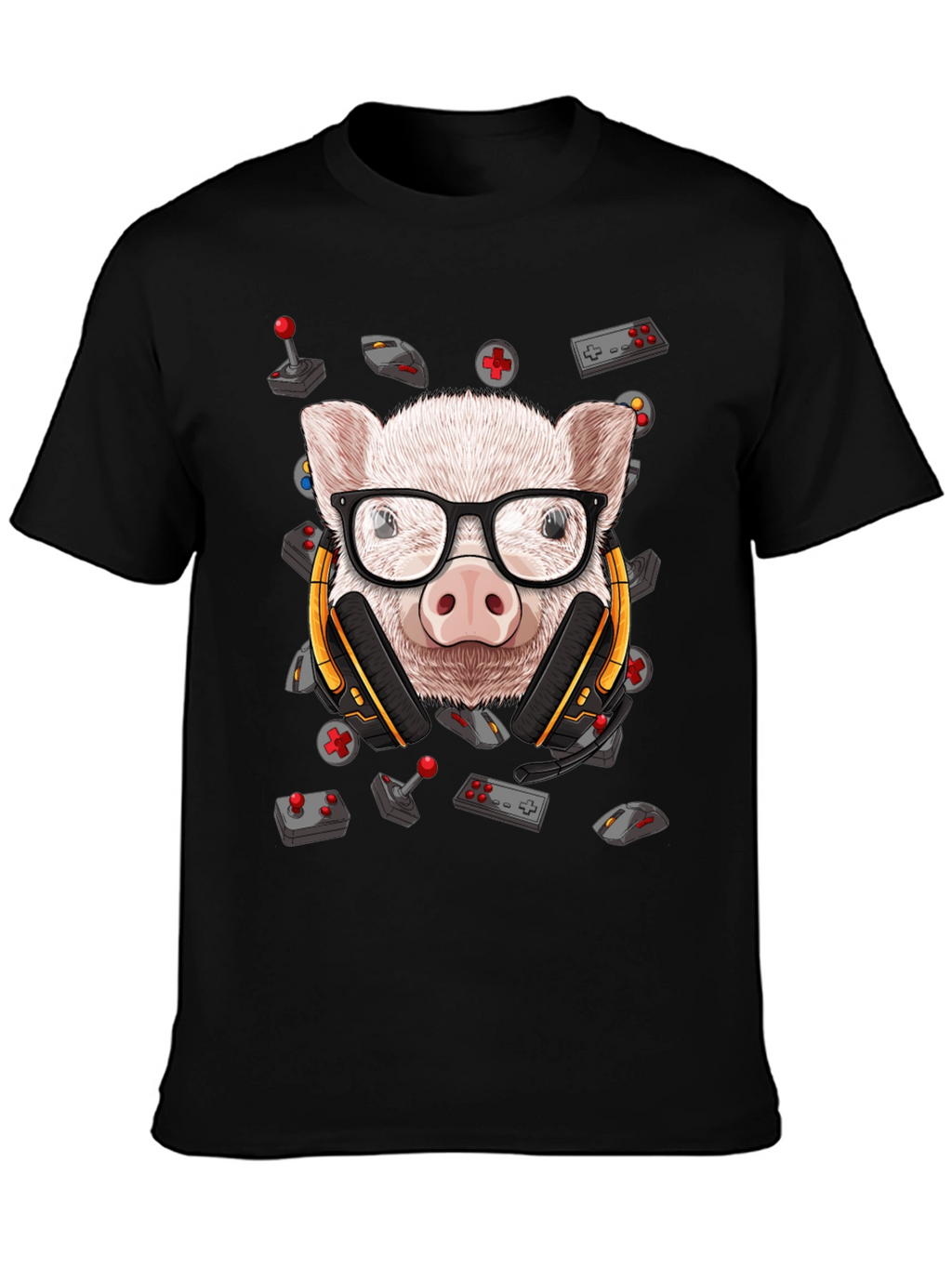 Gamer Pig T-Shirt - Funny Animal Tee