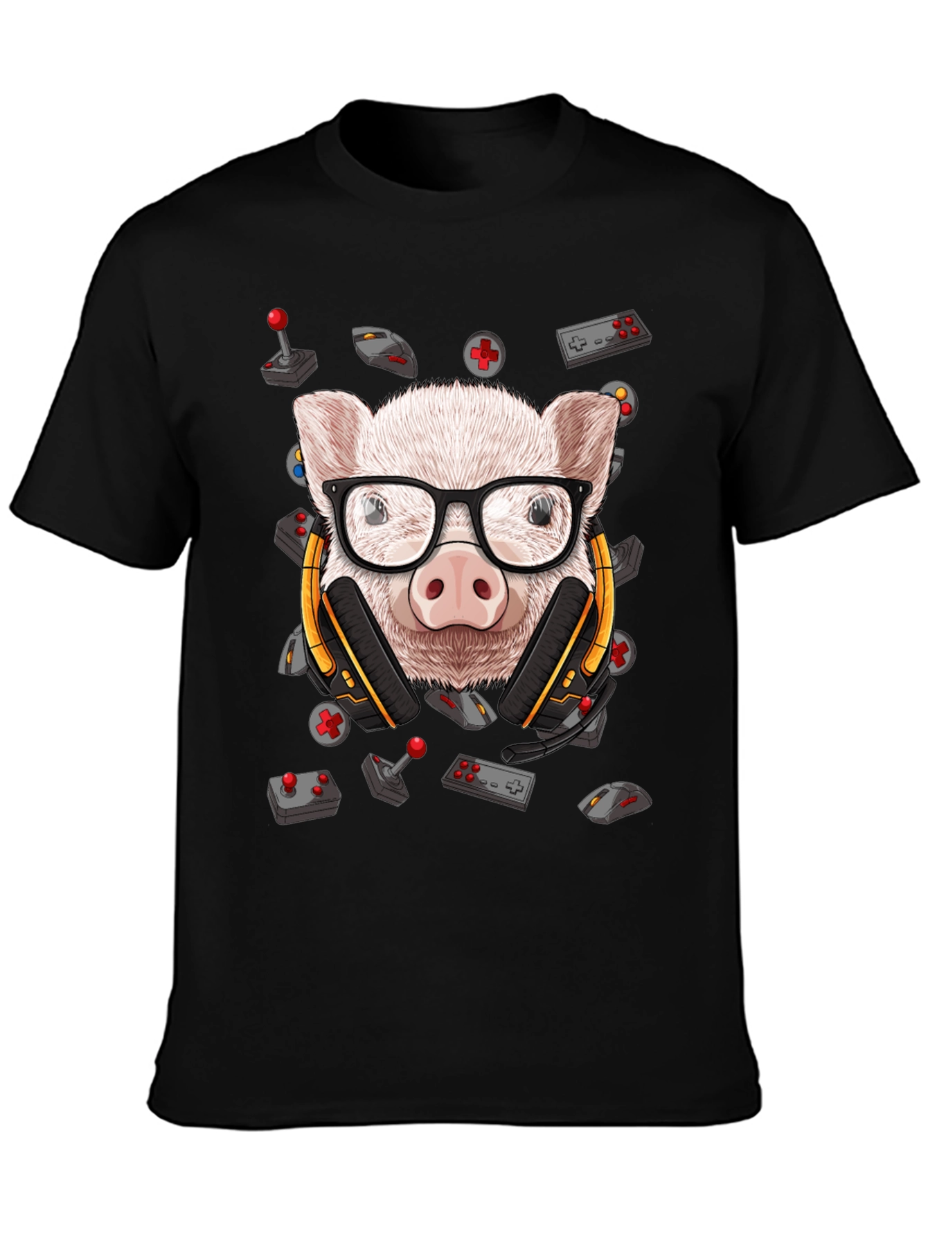 Gamer Pig T-Shirt - Funny Animal Tee