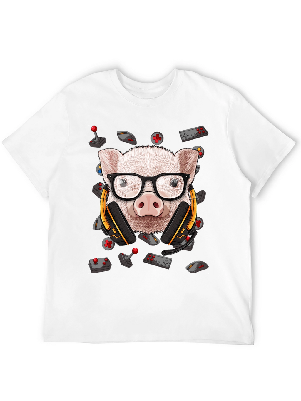 Gamer Pig T-Shirt - Funny Animal Tee