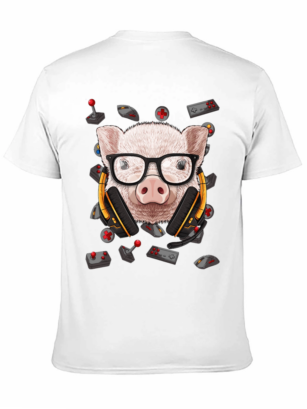 Gamer Pig T-Shirt - Funny Animal Tee