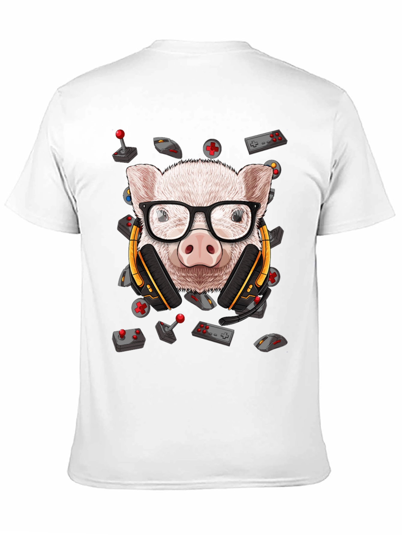 Gamer Pig T-Shirt - Funny Animal Tee