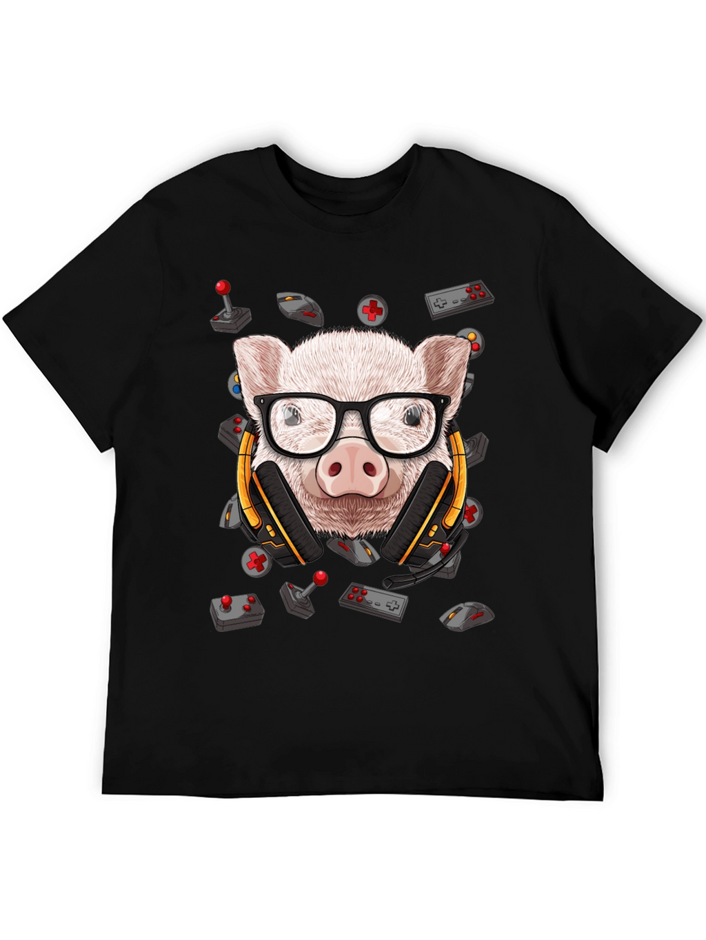 Gamer Pig T-Shirt - Funny Animal Tee