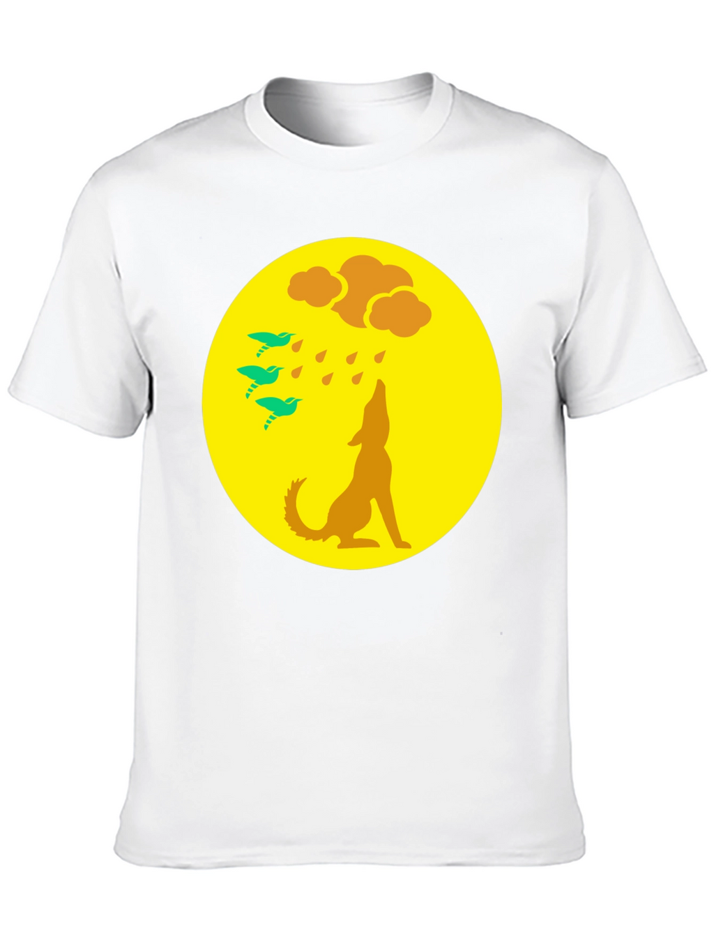 Wolf Howling at Moon Graphic Tee