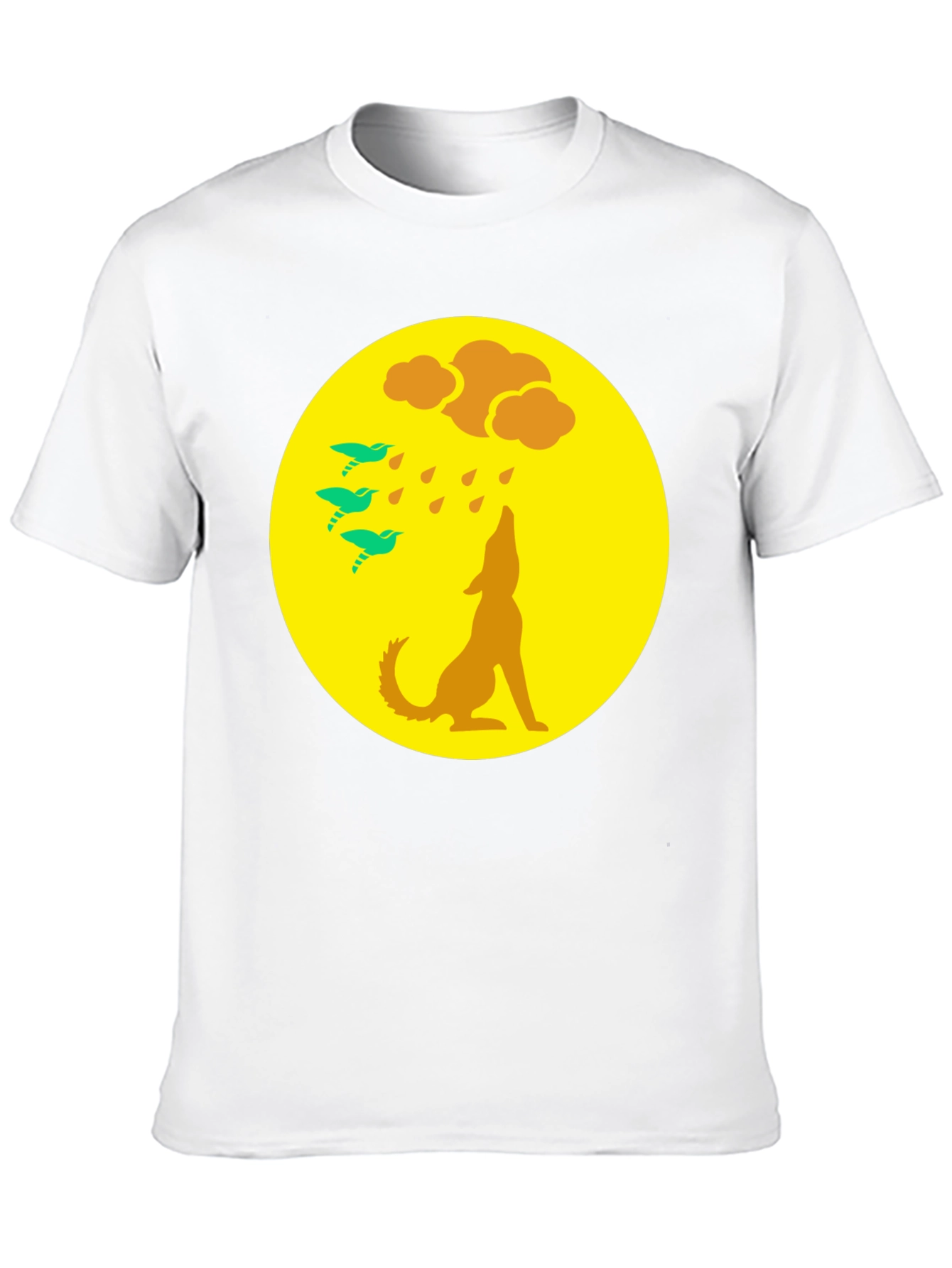 Wolf Howling at Moon Graphic Tee