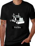 100% Trucker Graphic T-Shirt - Black