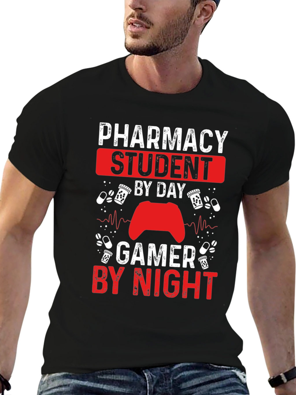 Pharmacy Student Gamer Funny T-Shirt