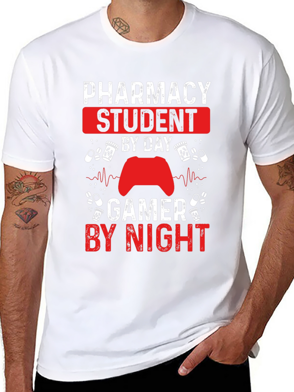 Pharmacy Student Gamer Funny T-Shirt