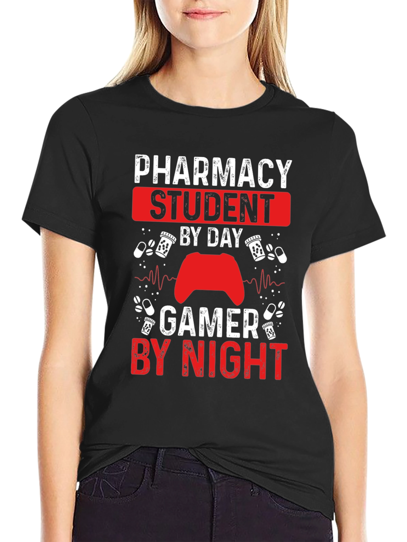 Pharmacy Student Gamer Funny T-Shirt