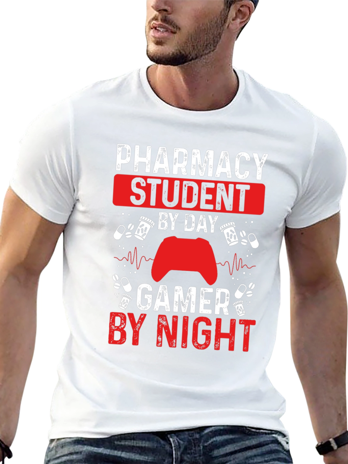 Pharmacy Student Gamer Funny T-Shirt