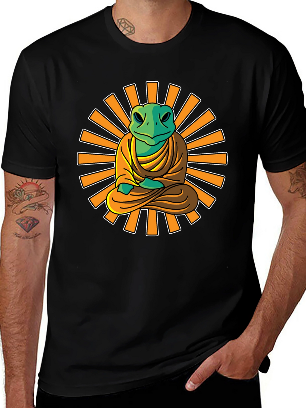 Zen Frog T-Shirt - Meditating Buddha Style