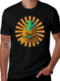 Zen Frog T-Shirt - Meditating Buddha Style