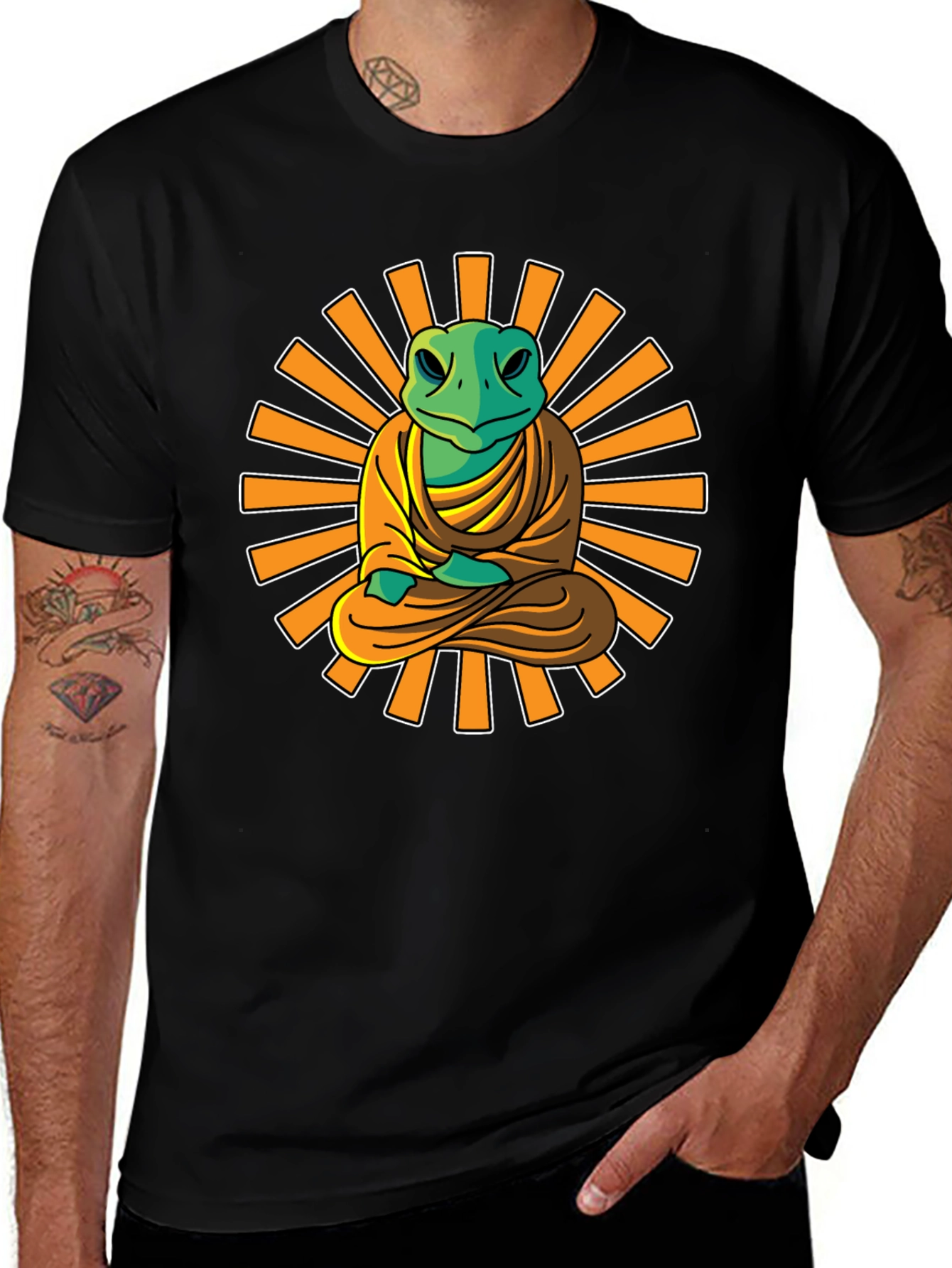 Zen Frog T-Shirt - Meditating Buddha Style