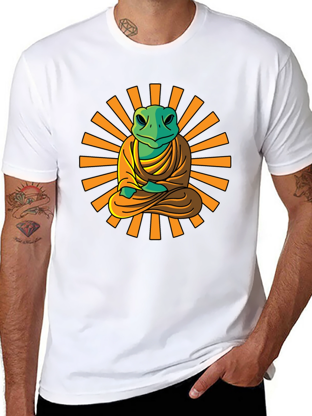 Zen Frog T-Shirt - Meditating Buddha Style