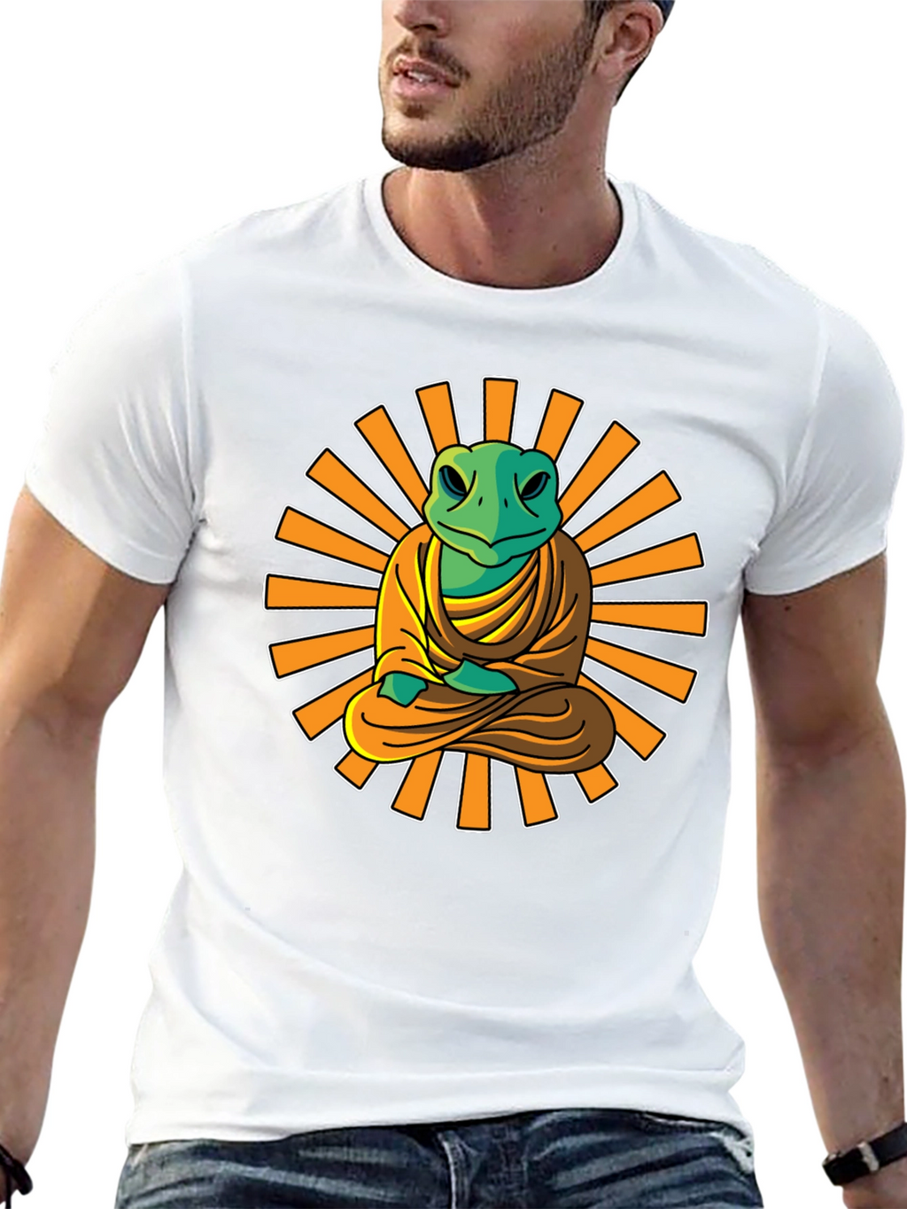 Zen Frog T-Shirt - Meditating Buddha Style