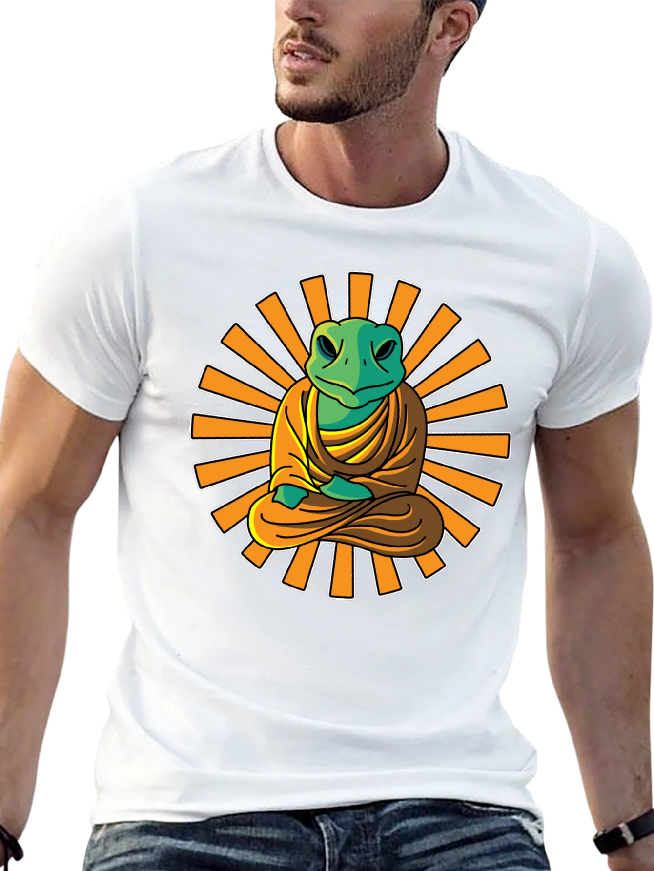 Zen Frog T-Shirt - Meditating Buddha Style