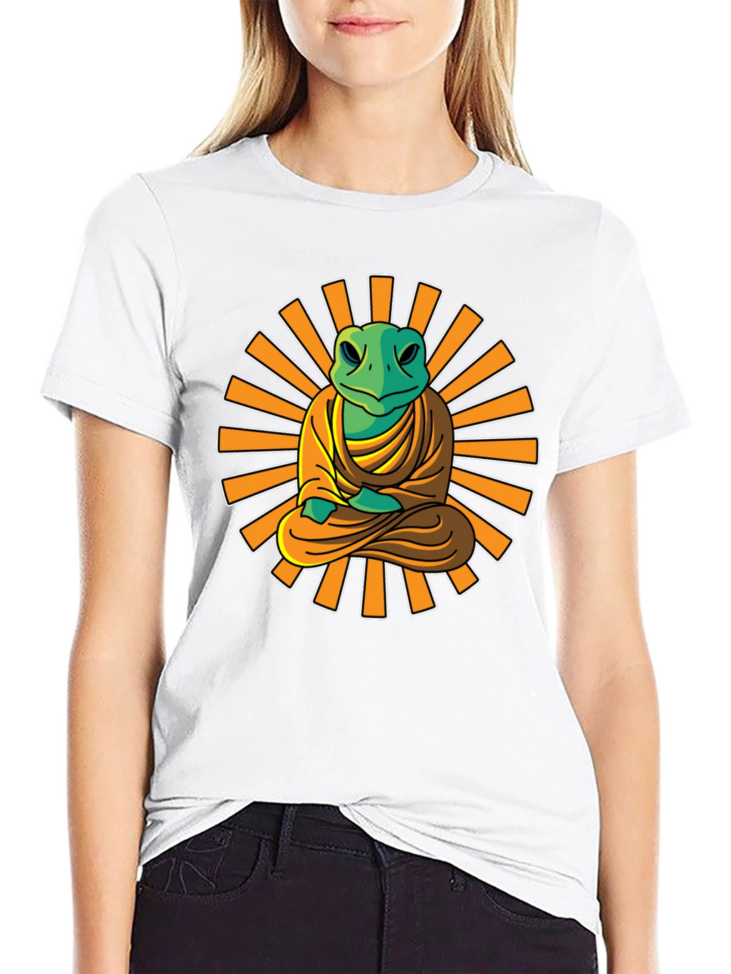 Zen Frog T-Shirt - Meditating Buddha Style