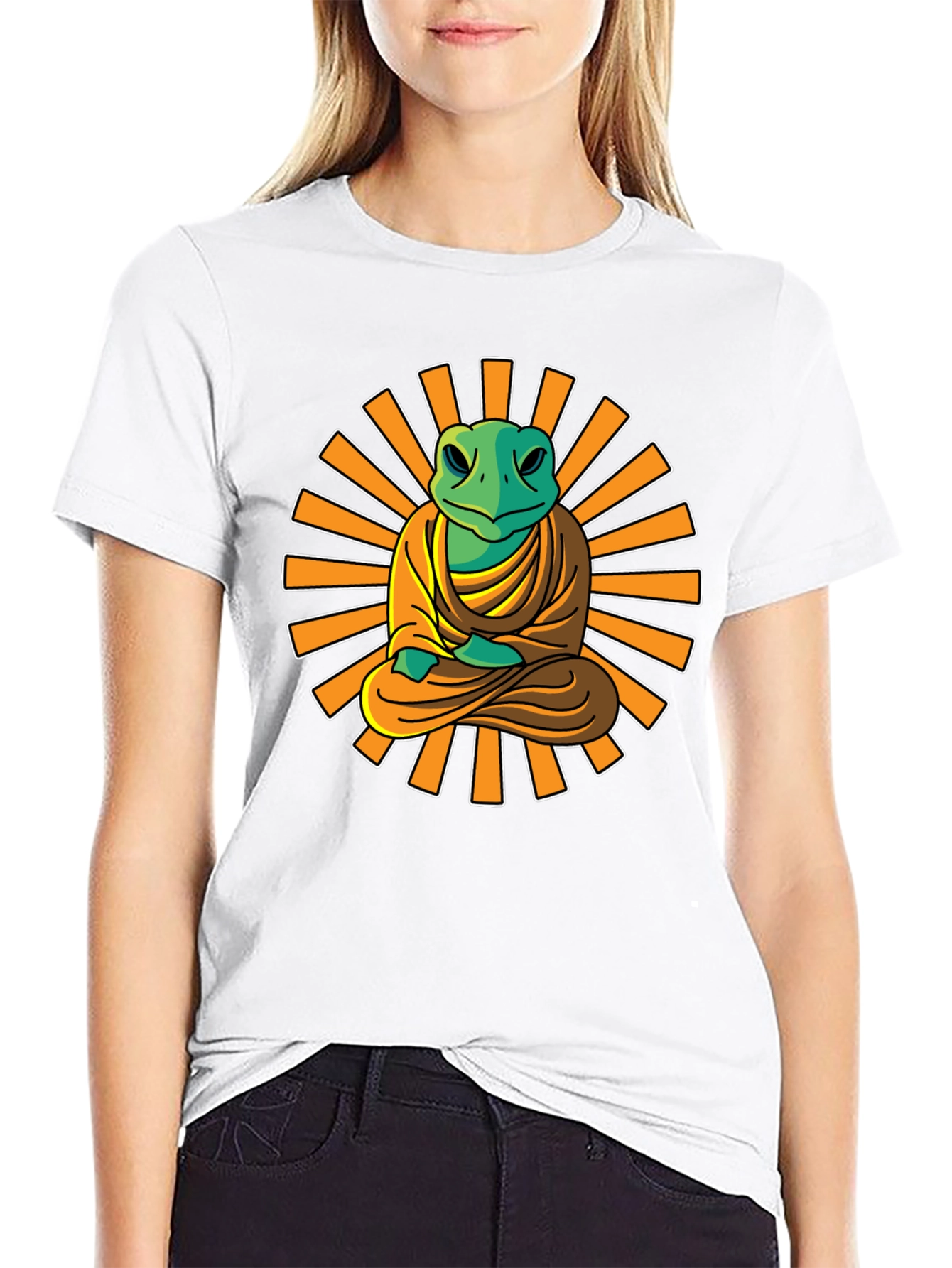 Zen Frog T-Shirt - Meditating Buddha Style