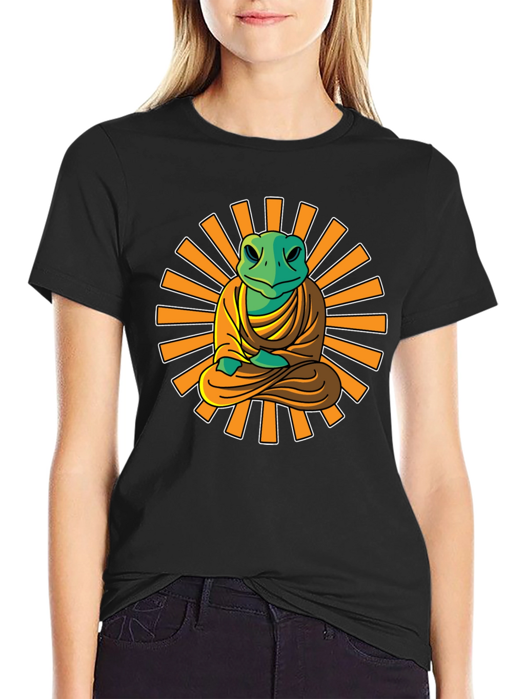 Zen Frog T-Shirt - Meditating Buddha Style