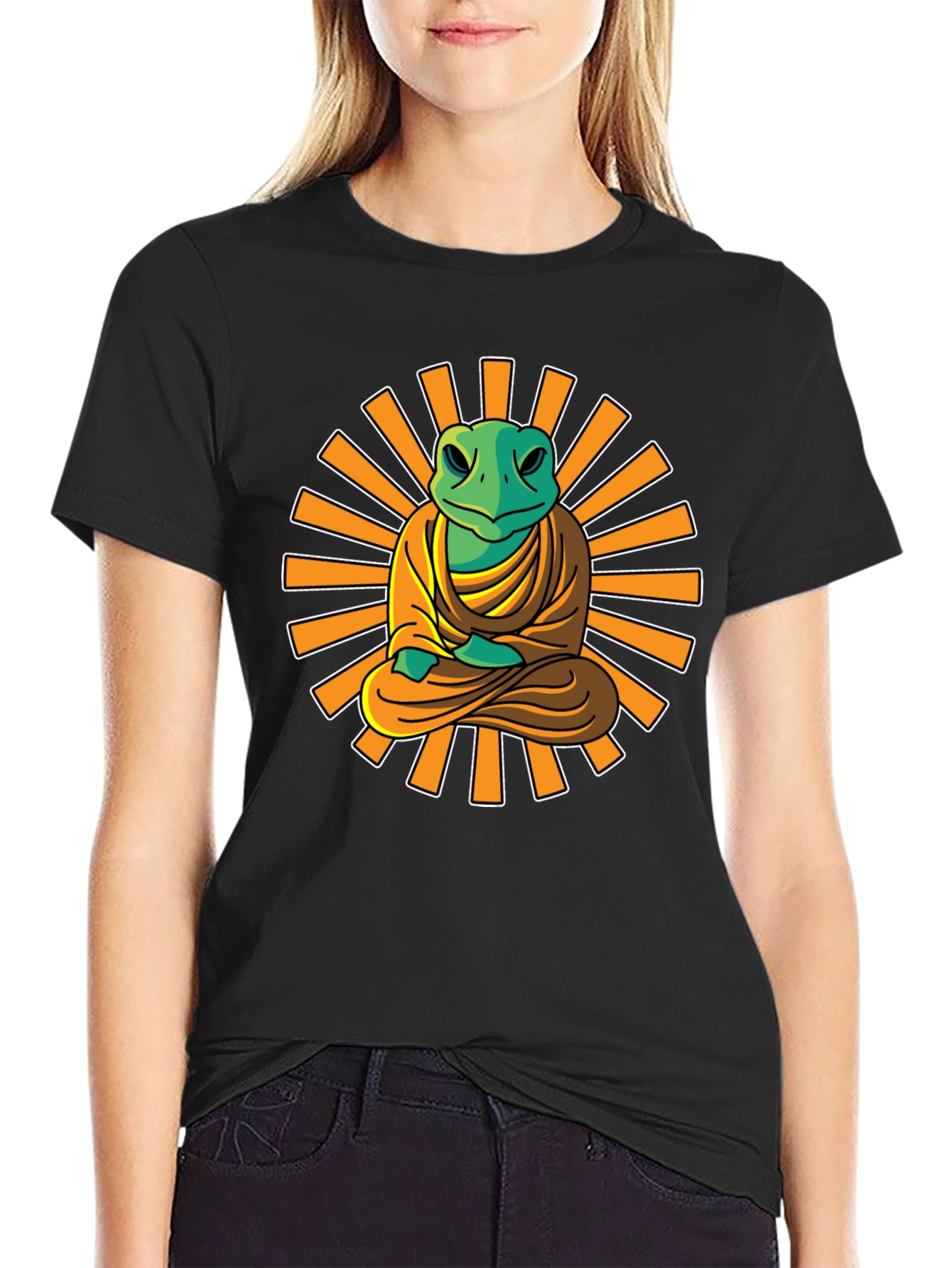 Zen Frog T-Shirt - Meditating Buddha Style