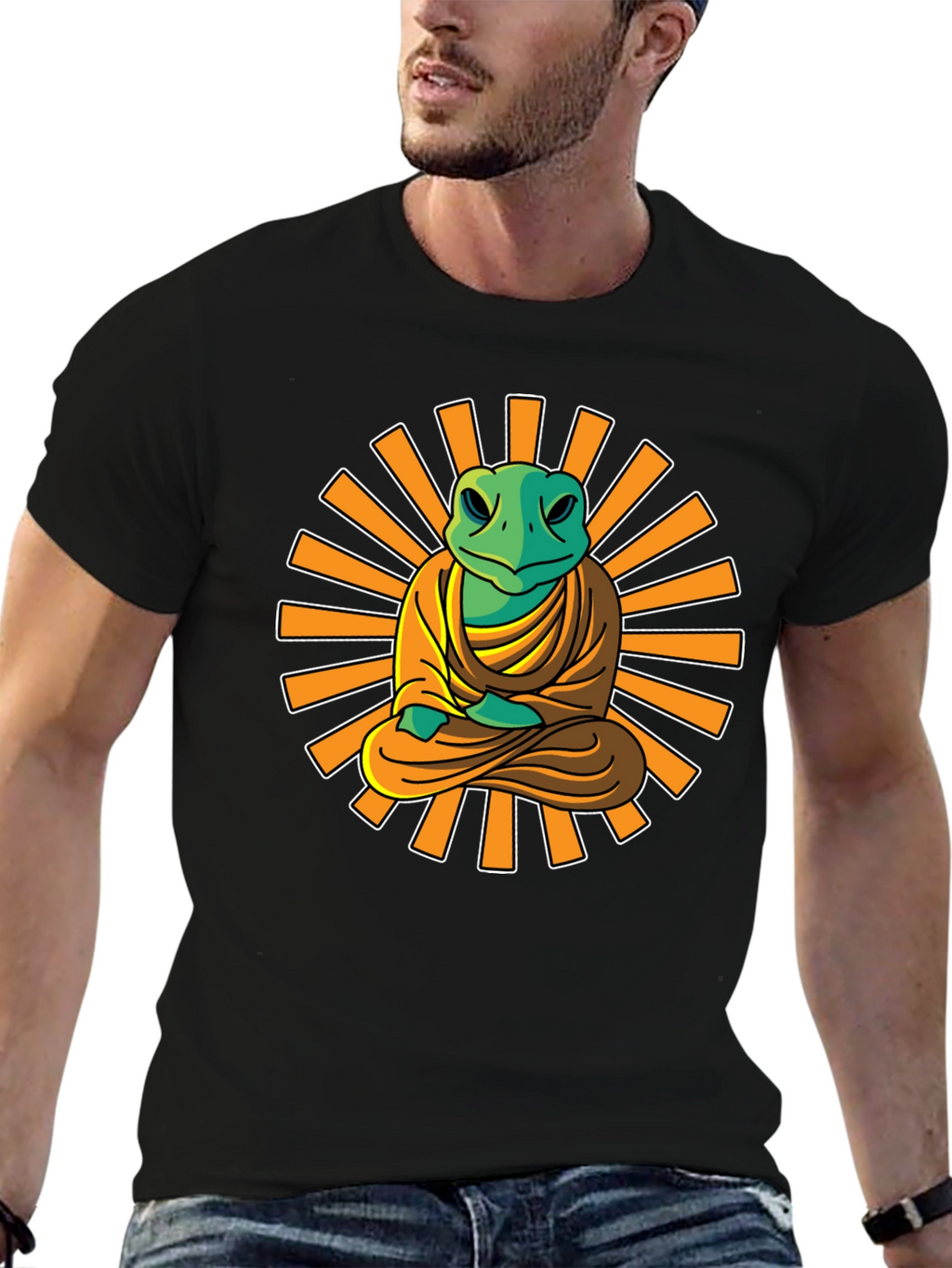 Zen Frog T-Shirt - Meditating Buddha Style