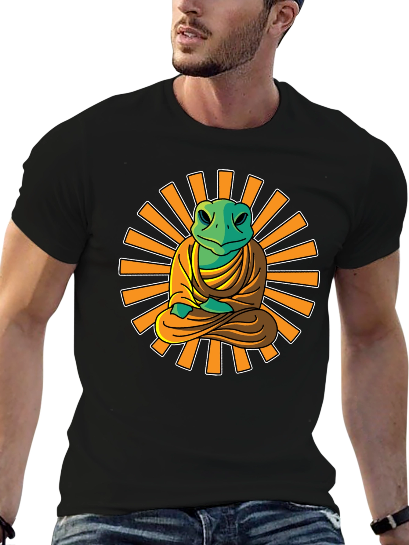Zen Frog T-Shirt - Meditating Buddha Style