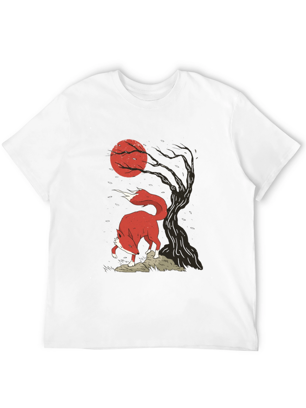 Fox & Moon Graphic Tee - Stylish Mens T-Shirt