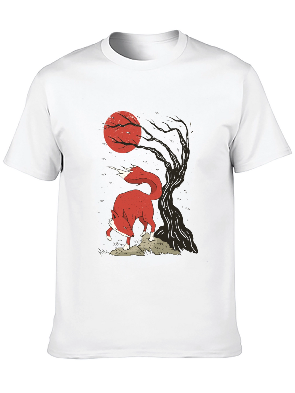 Fox & Moon Graphic Tee - Stylish Mens T-Shirt
