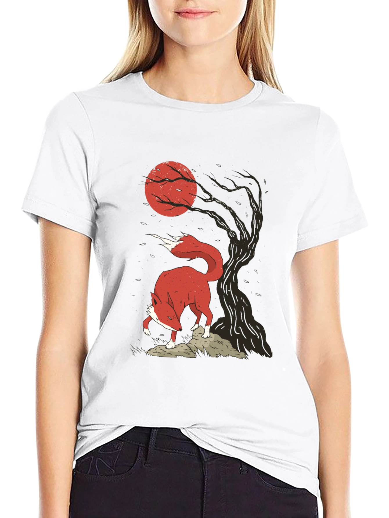 Fox & Moon Graphic Tee - Stylish Mens T-Shirt