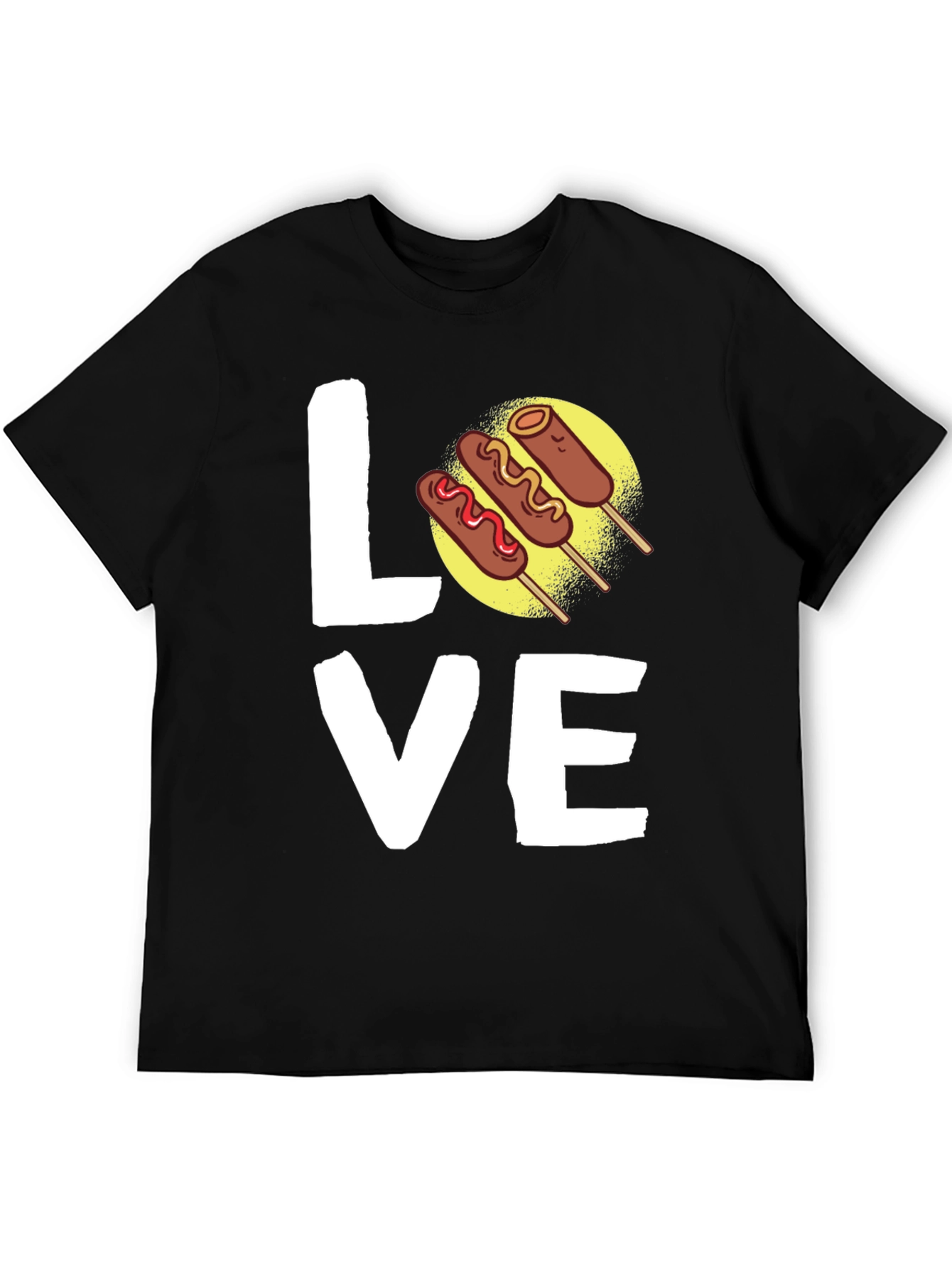 Love Corn Dog Graphic Tee - Black