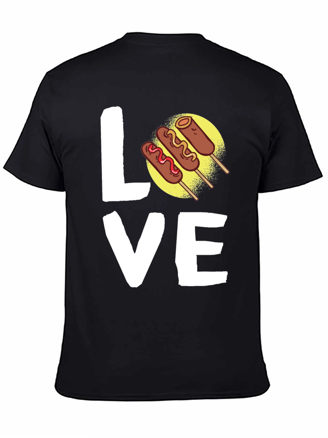 Love Corn Dog Graphic Tee - Black