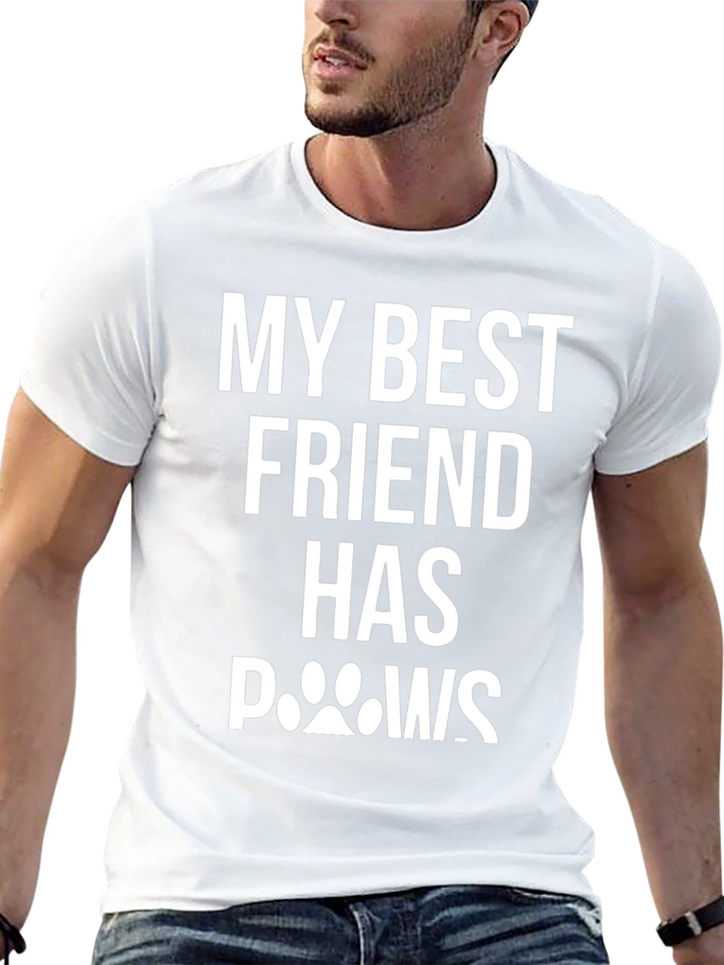 My Best Friend Has Paws T-Shirt - Black