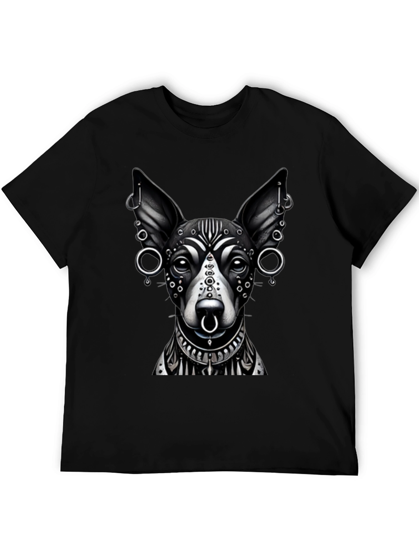Dog Tattoo Art Black T-Shirt