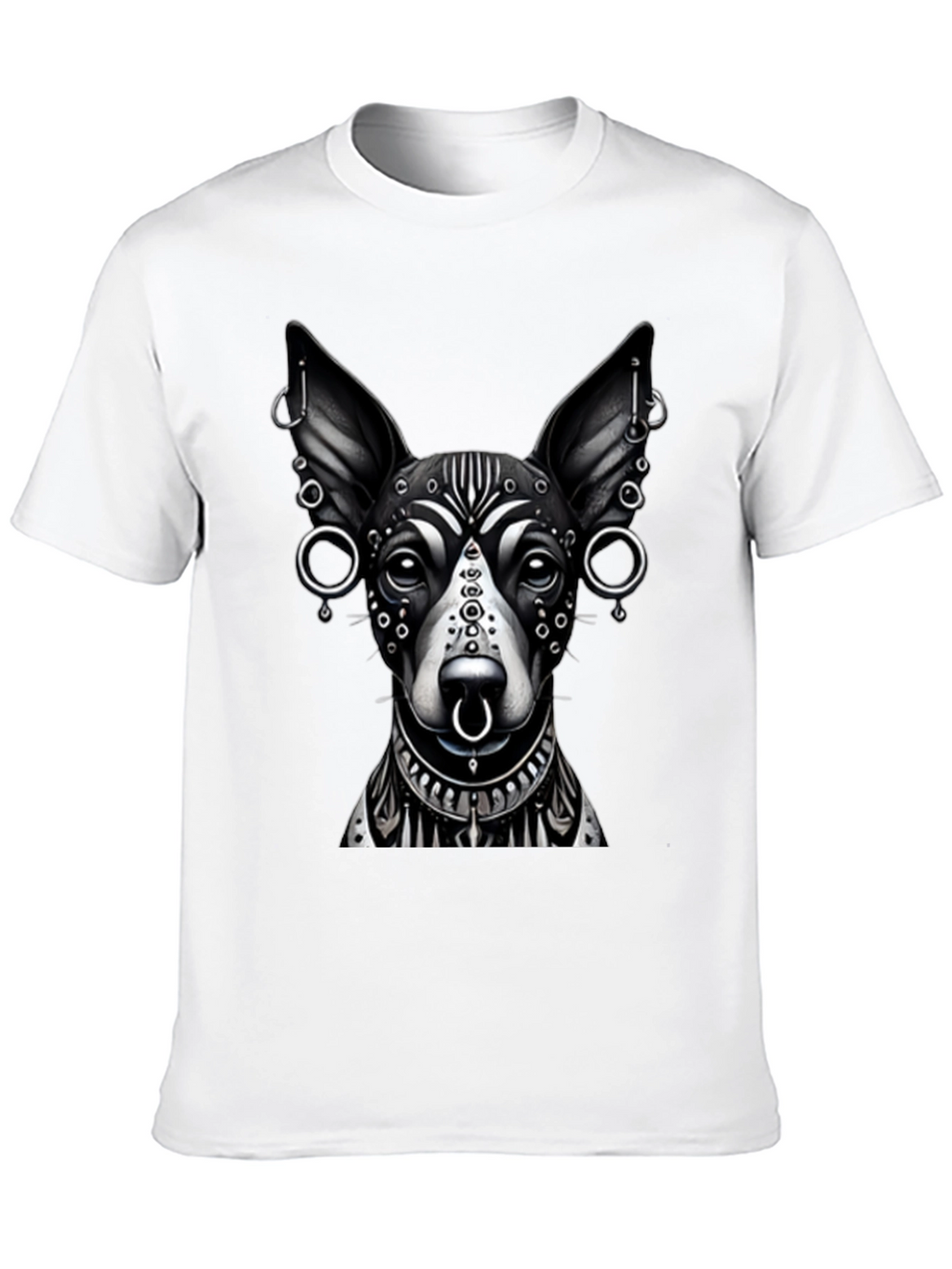 Dog Tattoo Art Black T-Shirt