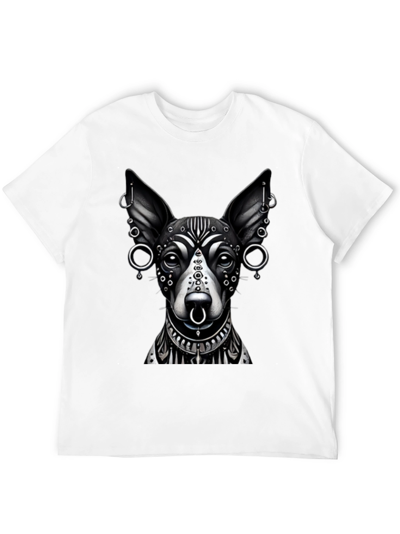 Dog Tattoo Art Black T-Shirt