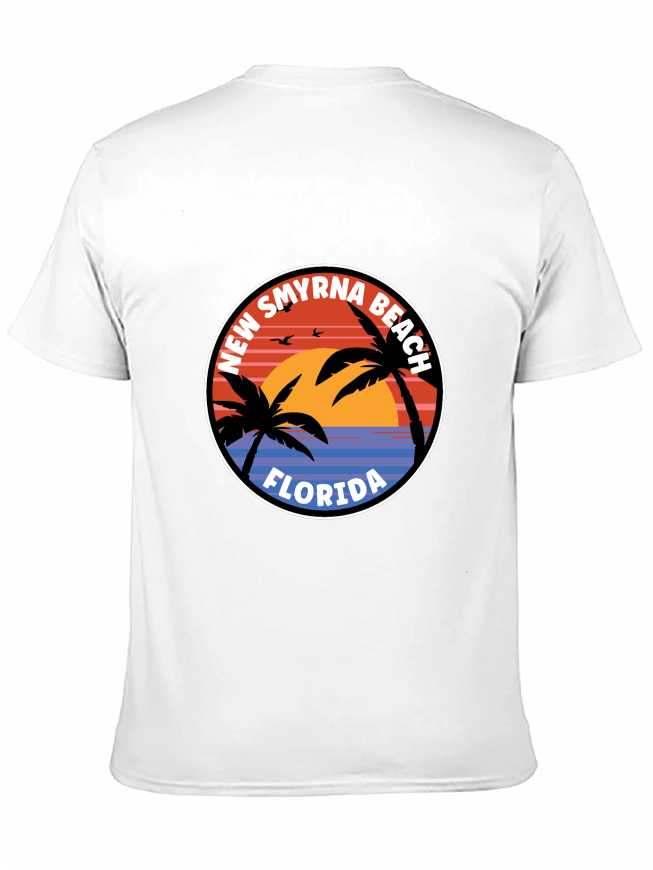 New Smyrna Beach Florida T-Shirt Palm Tree Sunset