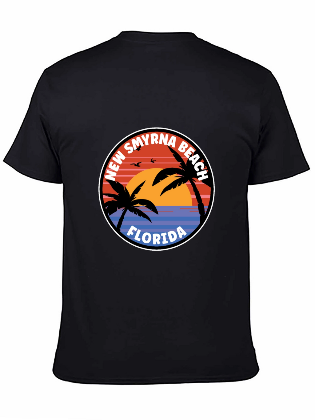 New Smyrna Beach Florida T-Shirt Palm Tree Sunset