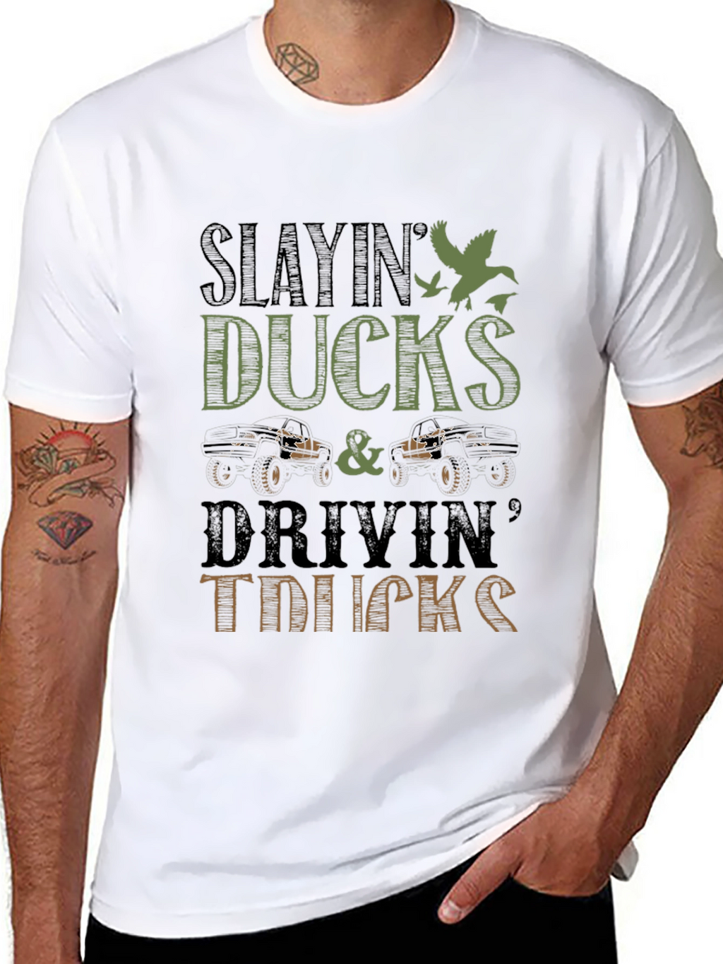 Slayin Ducks & Drivin Trucks Graphic Tee