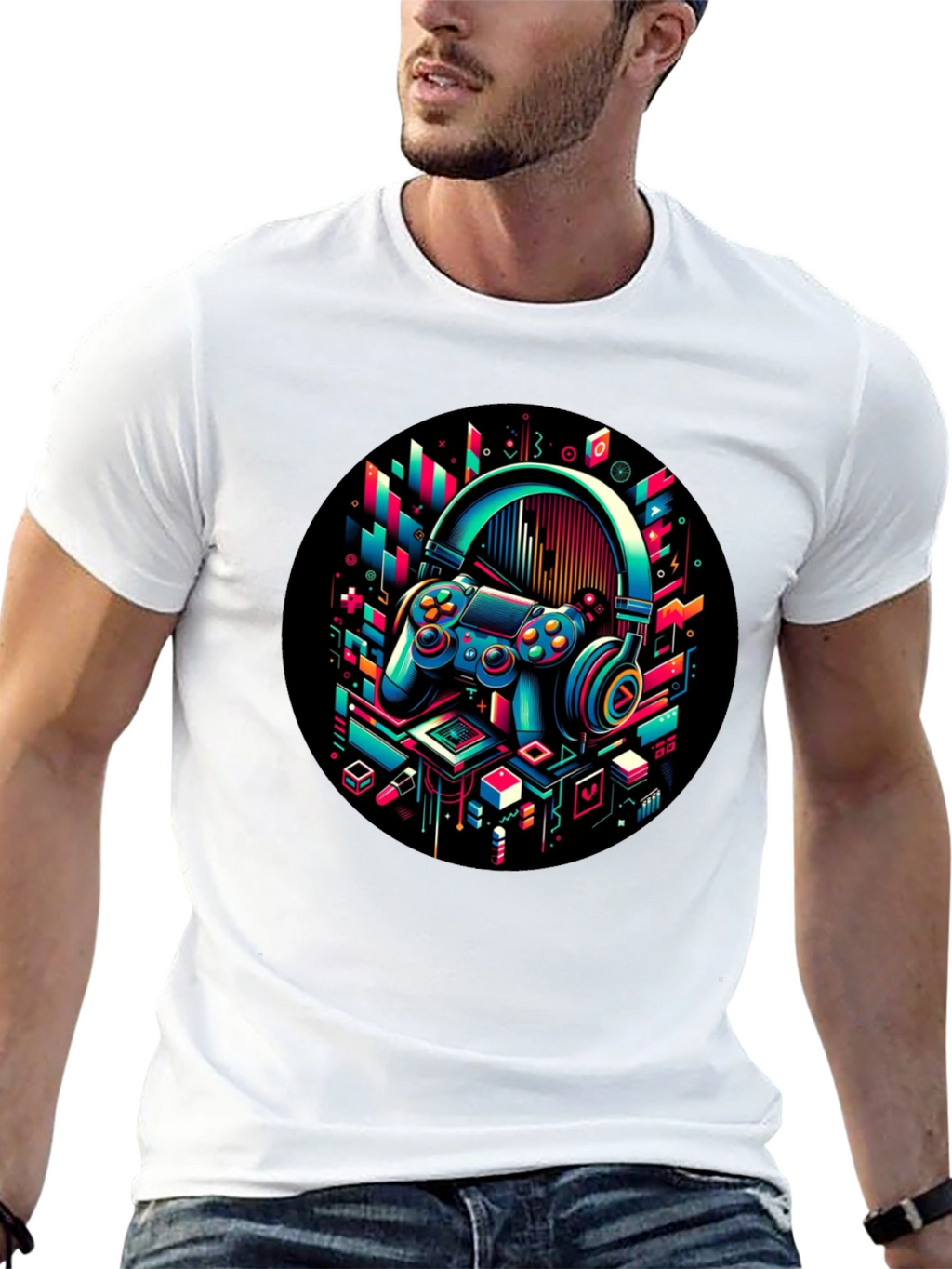 Gaming Headset T-Shirt - Stylish Gamer Tee