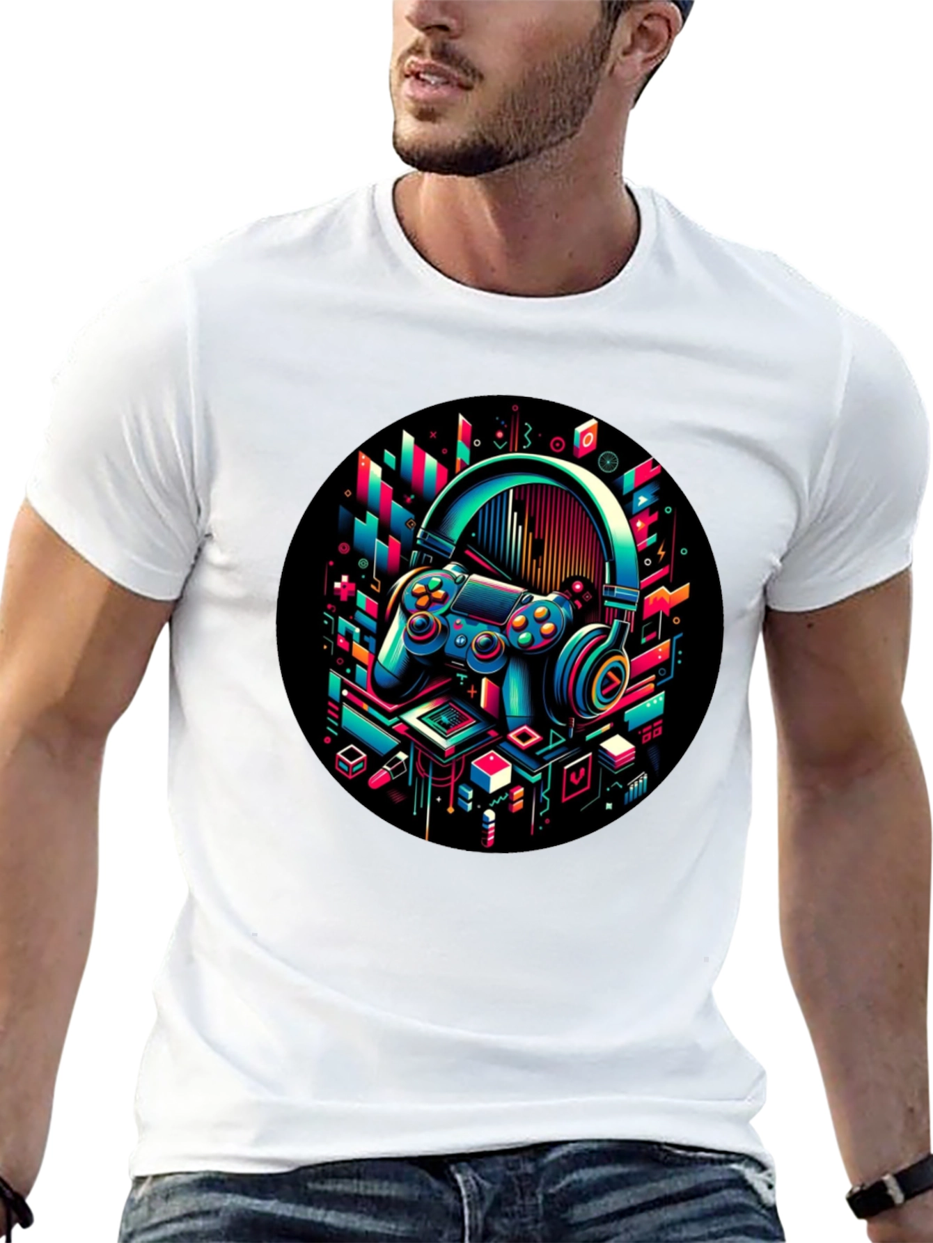 Gaming Headset T-Shirt - Stylish Gamer Tee