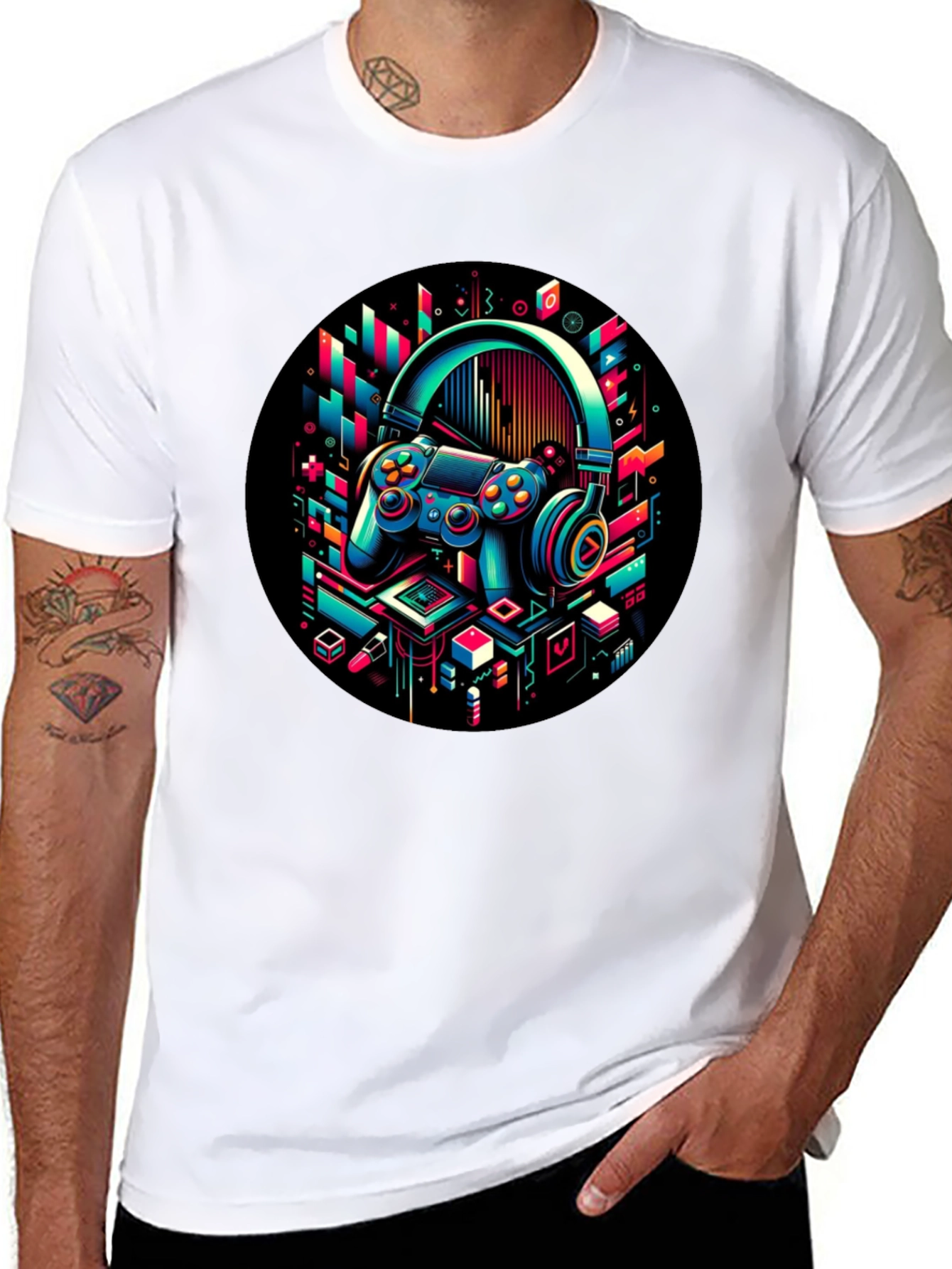 Gaming Headset T-Shirt - Stylish Gamer Tee
