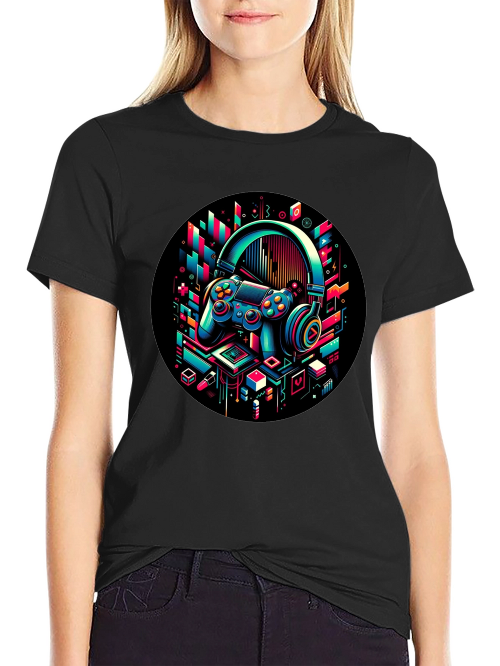 Gaming Headset T-Shirt - Stylish Gamer Tee
