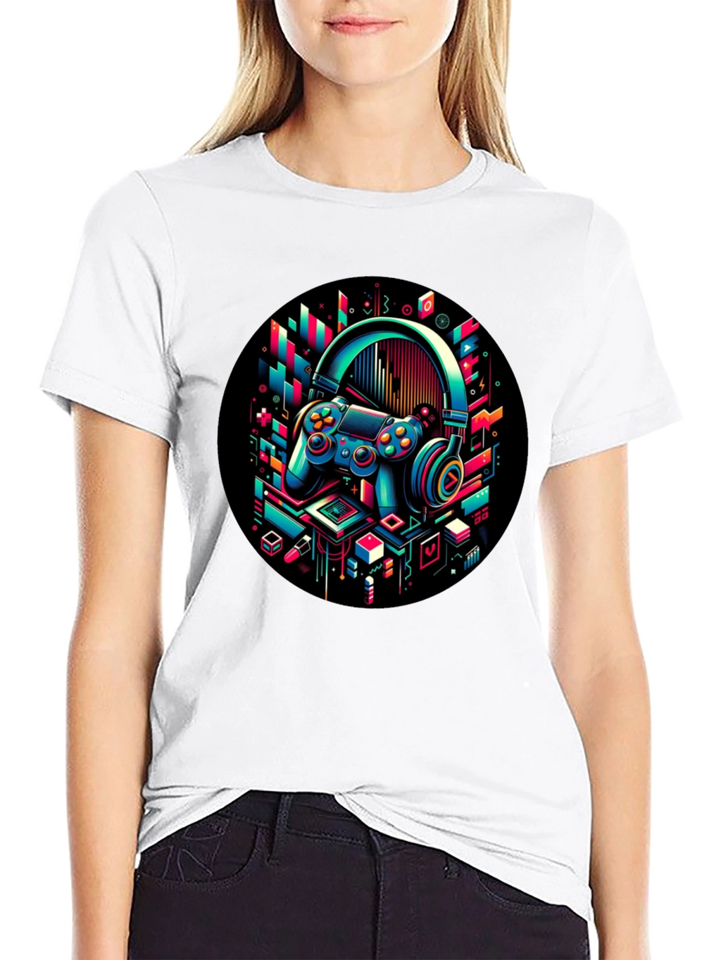 Gaming Headset T-Shirt - Stylish Gamer Tee