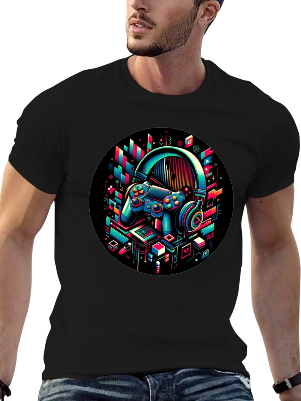 Gaming Headset T-Shirt - Stylish Gamer Tee
