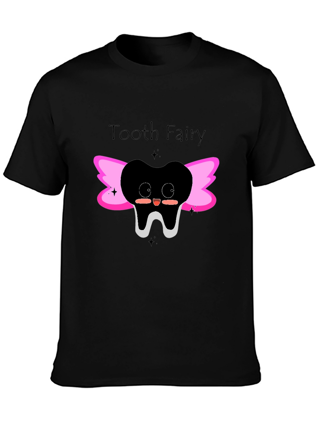 Tooth Fairy Graphic Tee - Black Cotton Shirt
