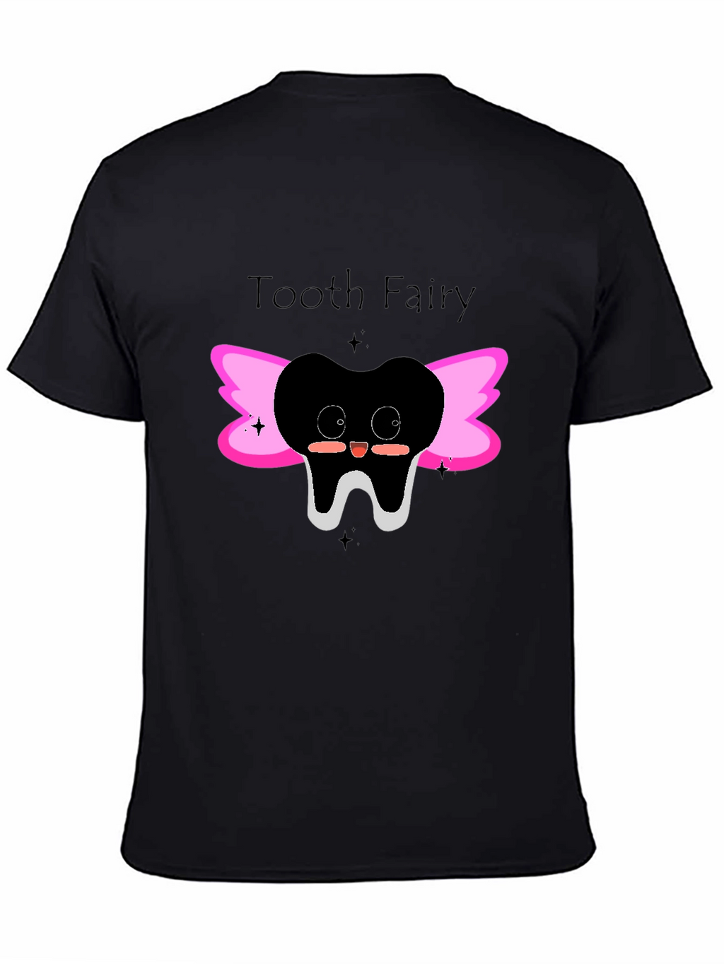 Tooth Fairy Graphic Tee - Black Cotton Shirt