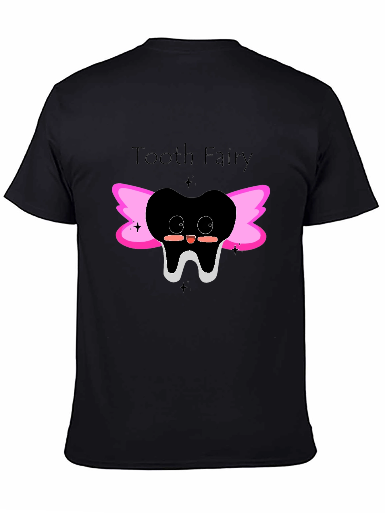 Tooth Fairy Graphic Tee - Black Cotton Shirt